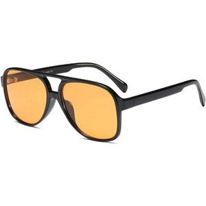 Vintage Retro 70s Sunglasses for Women Men Classic Large Squared Aviator Frame